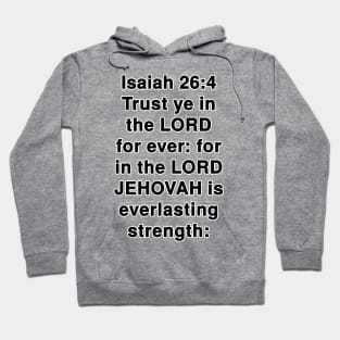 Isaiah 26:3  King James Version (KJV) Bible Verse Typography Hoodie